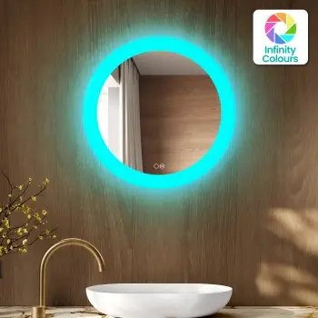 Joyce Round Illuminated RGB LED Mirror 600mm