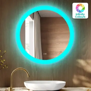Joyce Round Illuminated RGB LED Mirror 800mm