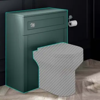 Capri Mystic Green Back To Wall Toilet Unit 600mm