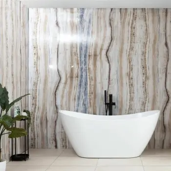 Trepanel Aqua Luxe® Onyx Multicolour Marble Effect Embossed Gloss SPC XXL Wall Panel
