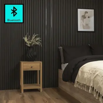 Trepanel Bright® Wall Panel Bluetooth LED Strip Lights With Black Casing - 2.4m Pack of 2