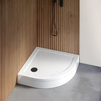 Cairo Quadrant SMC Composite Shower Tray 900x900mm & Riser Kit