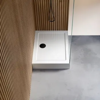 Cairo Rectangular SMC Composite Shower Tray 900x700mm & Riser Kit