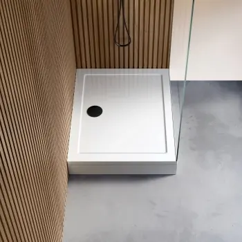 Cairo Rectangular SMC Composite Shower Tray 1000x800mm & Riser Kit