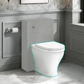 Kansas Traditional Rimless Back To Wall Toilet With Premium Soft Close Seat
