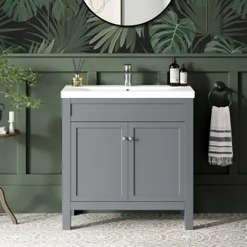 Bermuda Dove Grey Basin Vanity 800mm