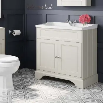 Lucia Chalk White Basin Vanity 830mm