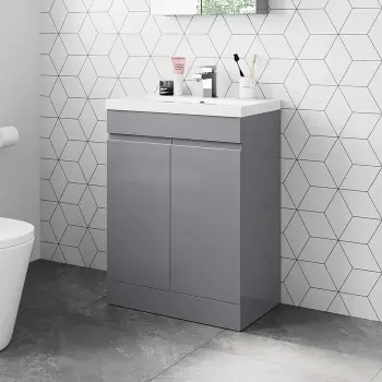 Trent Stone Grey Basin Vanity 600mm
