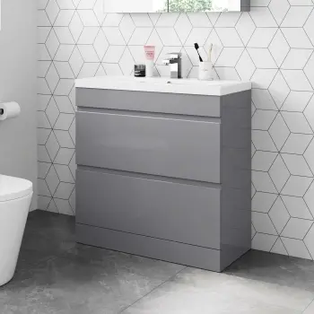 Trent Stone Grey Basin Drawer Vanity 800mm