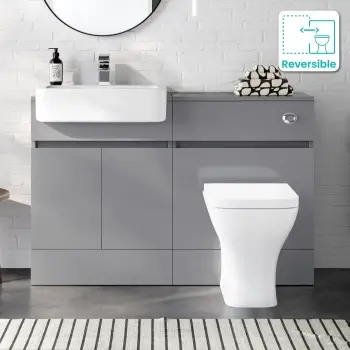 Foster Stone Grey Combination Vanity Basin and Atlanta Toilet 1200mm