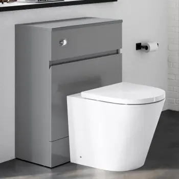 Foster Stone Grey Back To Wall Unit and Boston Toilet