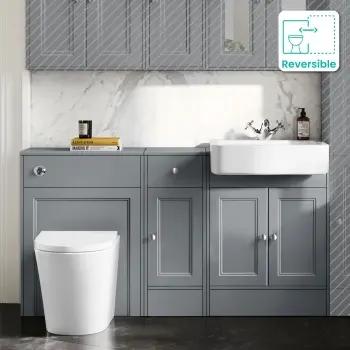 Monaco Dove Grey Combination Vanity Basin and Boston Toilet 1500mm