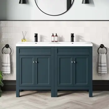 Bermuda Inky Blue Double Basin Vanity 1200mm