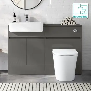 Foster Tungsten Grey Combination Vanity Basin and Tucson Toilet 1200mm