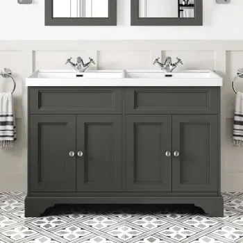 Lucia Graphite Grey Double Basin Vanity 1200mm