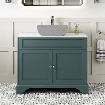 Lucia Midnight Green Cabinet with Marble Top 1030mm - Excludes Counter Top Basin