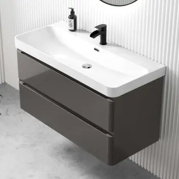 Corsica Tungsten Grey Basin Drawer Vanity 1000mm