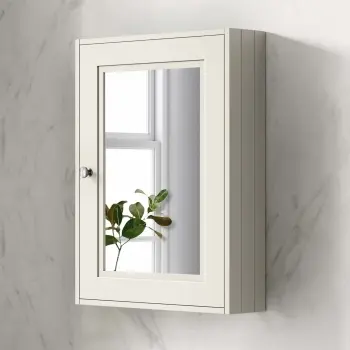 Chalk White Mirror Cabinet 700x500mm