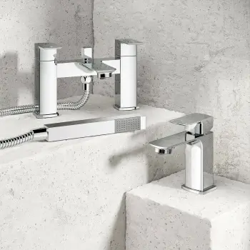 Mersey Chrome Basin & Shower Bath Mixer Tap Set