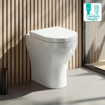 Troy Rimless Comfort Height Back To Wall Toilet With Premium Soft Close Seat
