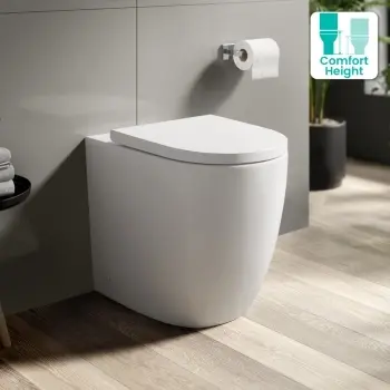 Utah Rimless Comfort Height Back To Wall Toilet With Premium Soft Close Seat