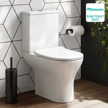 Napa Rimless Close Coupled Toilet With Slim Soft Close Seat