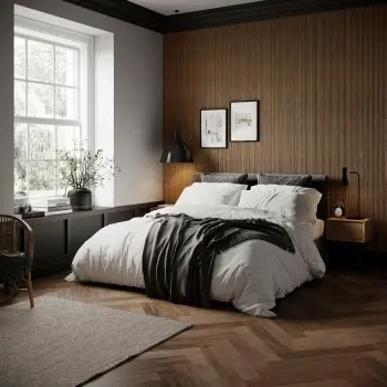 Trepanel Flex® Smoked Oak Flexible Acoustic Wood Panels 2400x300