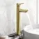Wye Brushed Brass High Rise Basin Mixer Tap