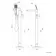 Soar Brushed Brass Freestanding Bath Shower Mixer Tap