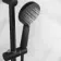 Lismore Matt Black Round Thermostatic Bar Shower Set