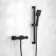 Carrick Matt Black Square Thermostatic Bar Shower Set