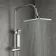 Lismore Square Chrome Shower Riser Kit