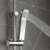 Lismore Square Chrome Shower Riser Kit