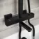 Galway Square Matt Black Thermostatic Bath Filler Shower Set