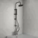 Lismore Round Matt Black Shower Riser Kit