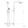 Galway Premium Brushed Brass Square Thermostatic Shower Set