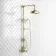 Shannon Brushed Brass Traditional Thermostatic Shower Set with Hand Shower and Soap Dish