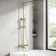 Doon Round Brushed Brass Thermostatic Bath Filler Shower Set
