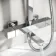 Skye Square Chrome Thermostatic Bath Filler Shower Set