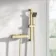 Cork Brushed Brass Square Thermostatic Bar Shower Set