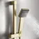 Cork Brushed Brass Square Thermostatic Bar Shower Set