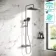 Kinsale Brushed Gunmetal Square Thermostatic Shower Set