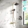 Derry Brushed Copper Round Thermostatic Shower Set
