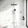 Kinsale Chrome Square Thermostatic Bath Filler Shower Set