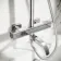Kinsale Chrome Square Thermostatic Bath Filler Shower Set
