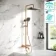 Kinsale Brushed Copper Square Thermostatic Bath Filler Shower Set