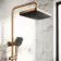 Kinsale Brushed Copper Square Thermostatic Bath Filler Shower Set