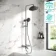 Derry Brushed Gunmetal Round Shower with Bath Filler