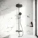 Derry Brushed Gunmetal Round Shower with Bath Filler