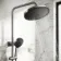 Derry Brushed Gunmetal Round Shower with Bath Filler